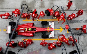 F1 changement pneus Formation SMED Sens&co